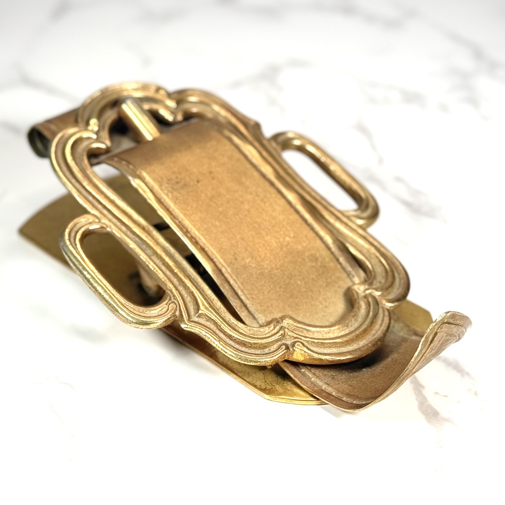 Gold Bronze Buckle Paper Clip Weight for Saks Fifth Avenue